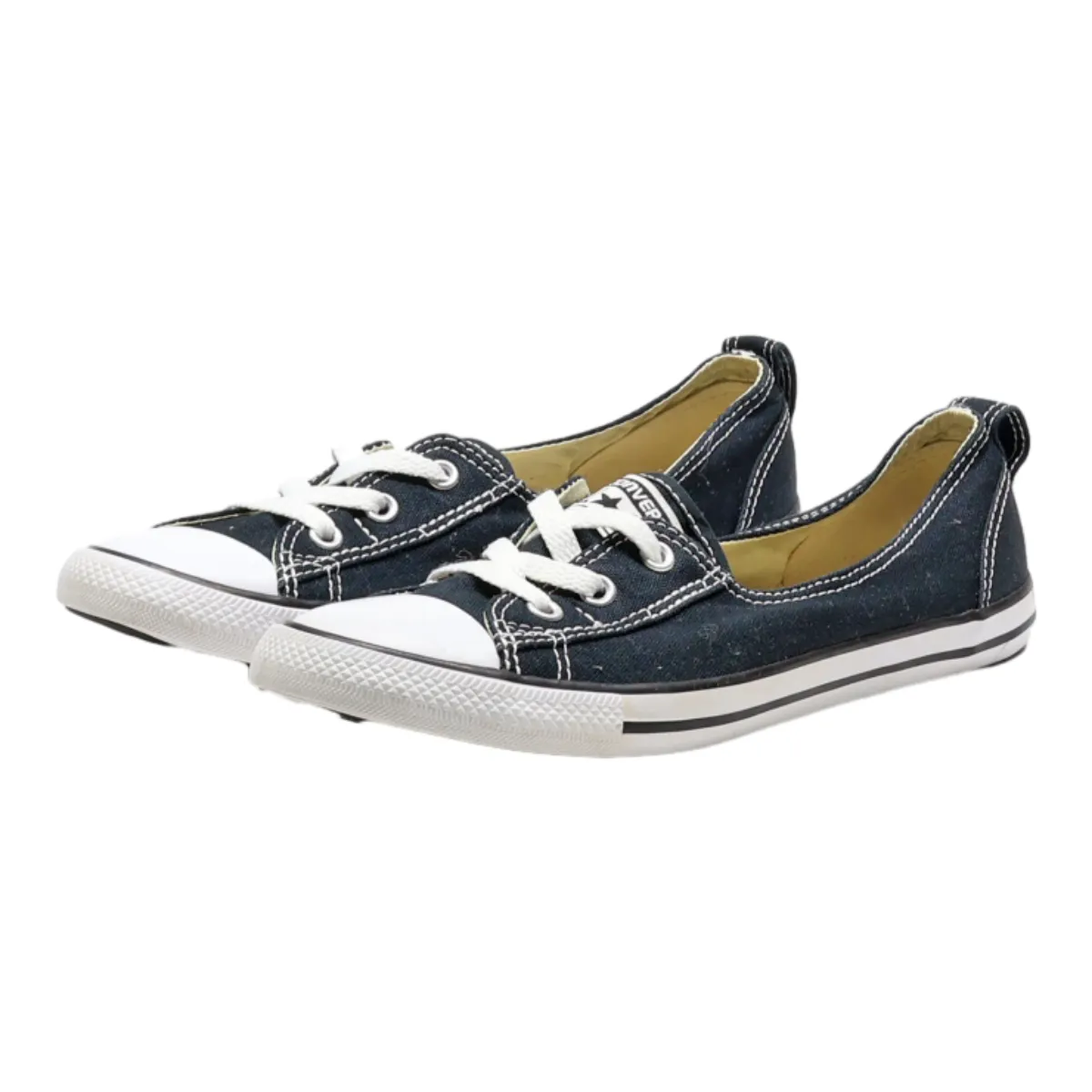 CONVERSE Pump Shoes Black Canvas Womens UK 5.5