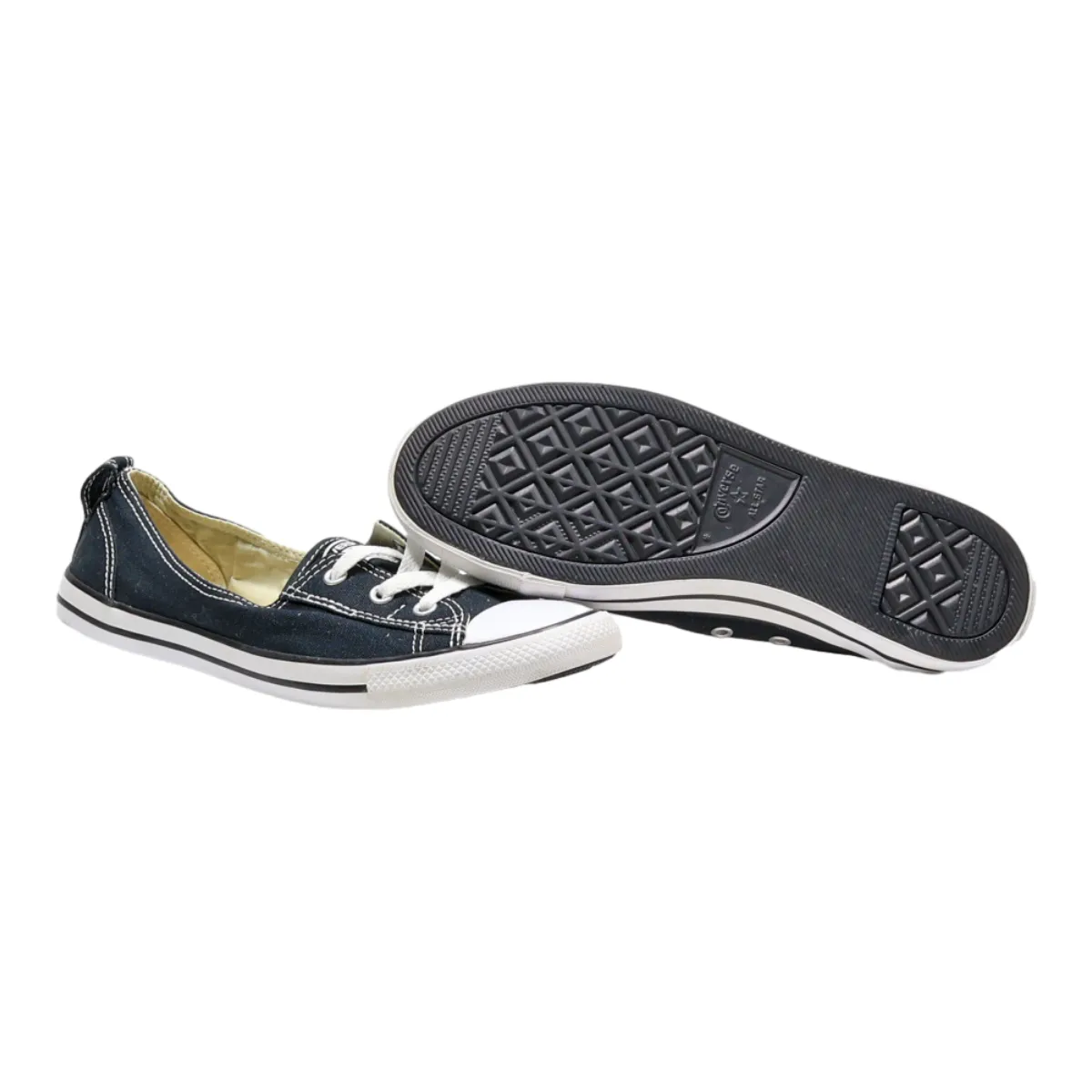 CONVERSE Pump Shoes Black Canvas Womens UK 5.5
