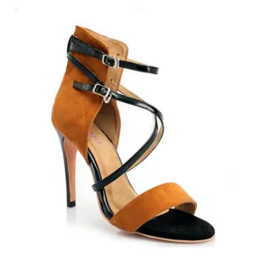 Desnudate - Open Toe High Back Heel Latin Dance Shoe Sandals (Street Sole)