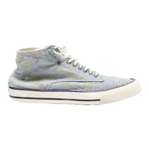 DIESEL High Top Trainers Blue Canvas Womens UK 6.5