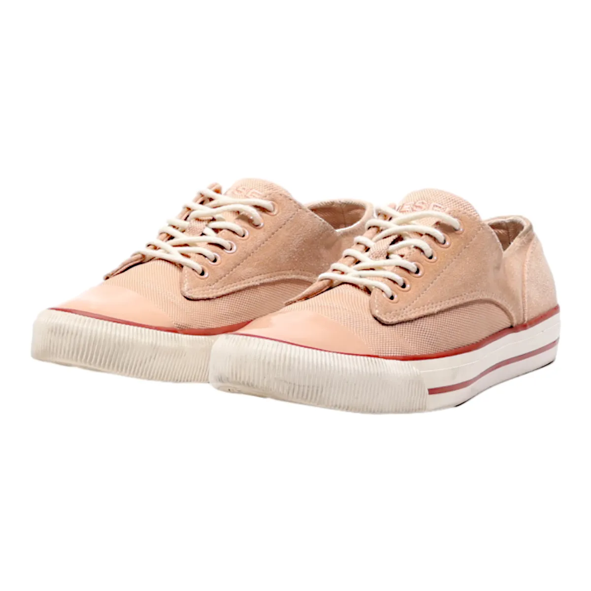DIESEL Low Top Trainers Pink Canvas Womens UK 6.5