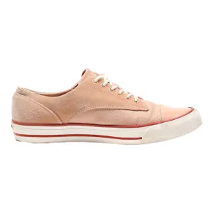 DIESEL Low Top Trainers Pink Canvas Womens UK 6.5