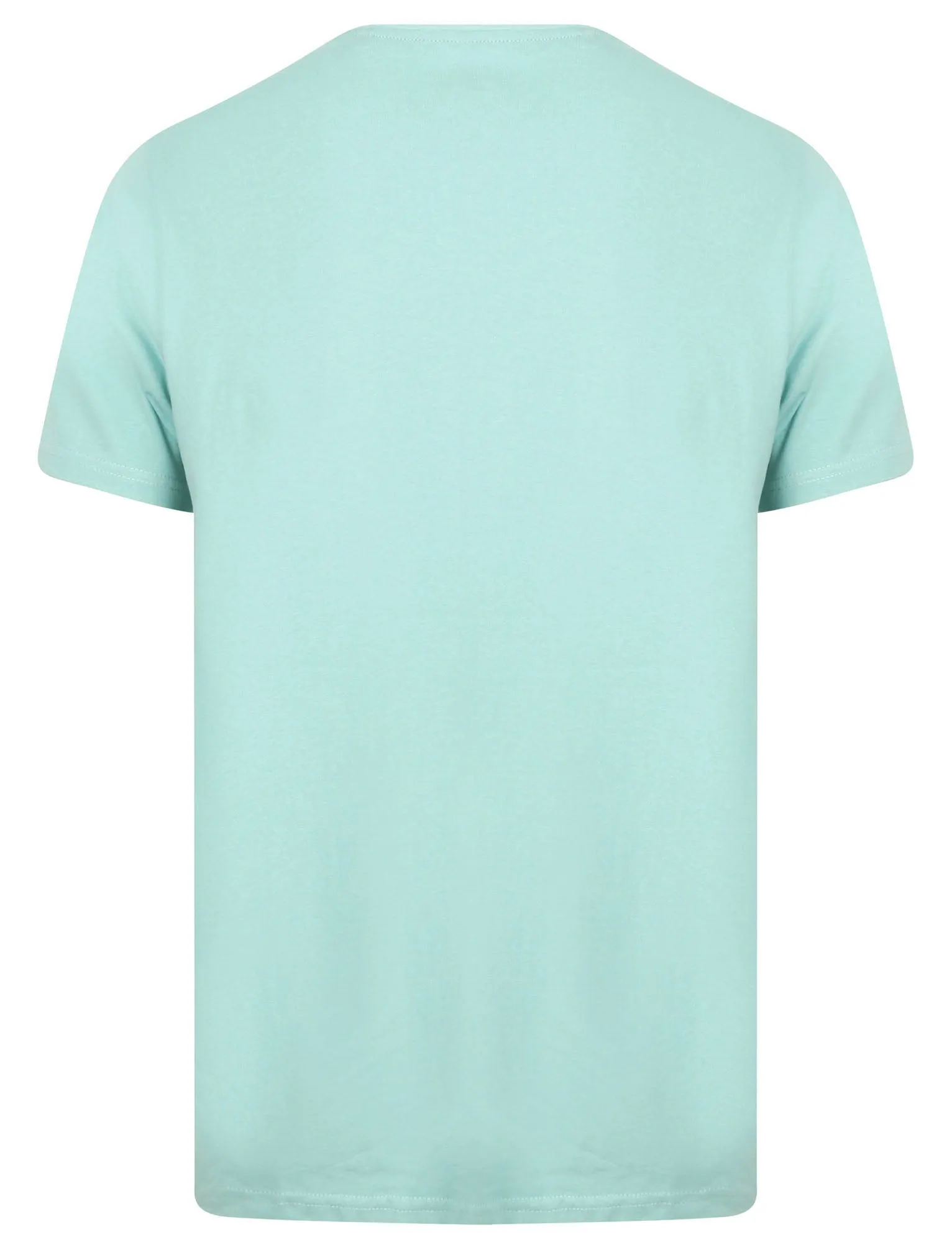 Escape The City Motif Cotton Jersey T-Shirt in Aqua Haze - South Shore