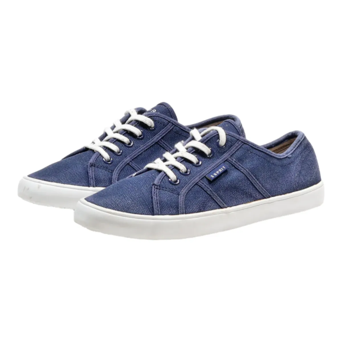 ESPRIT Low Top Trainers Blue Canvas Womens UK 6