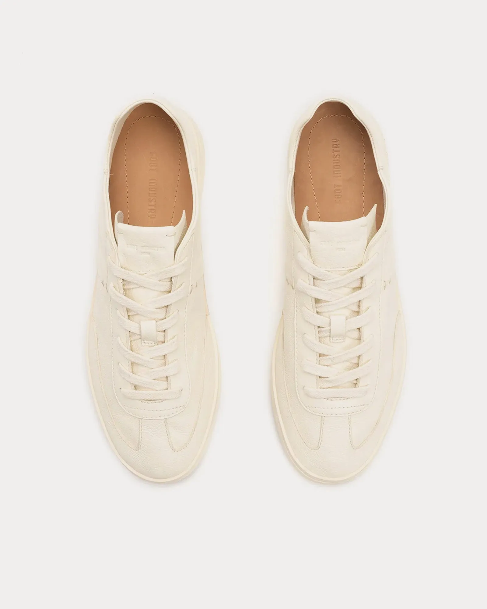 GAT OP Leather Antique White Low Top Sneakers
