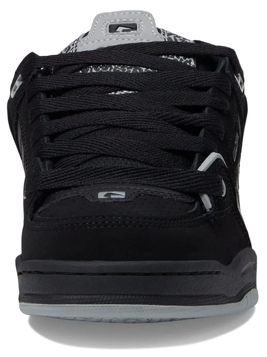 Globe Fusion Black Grey Stipple Nubuck Mens Skate Trainers