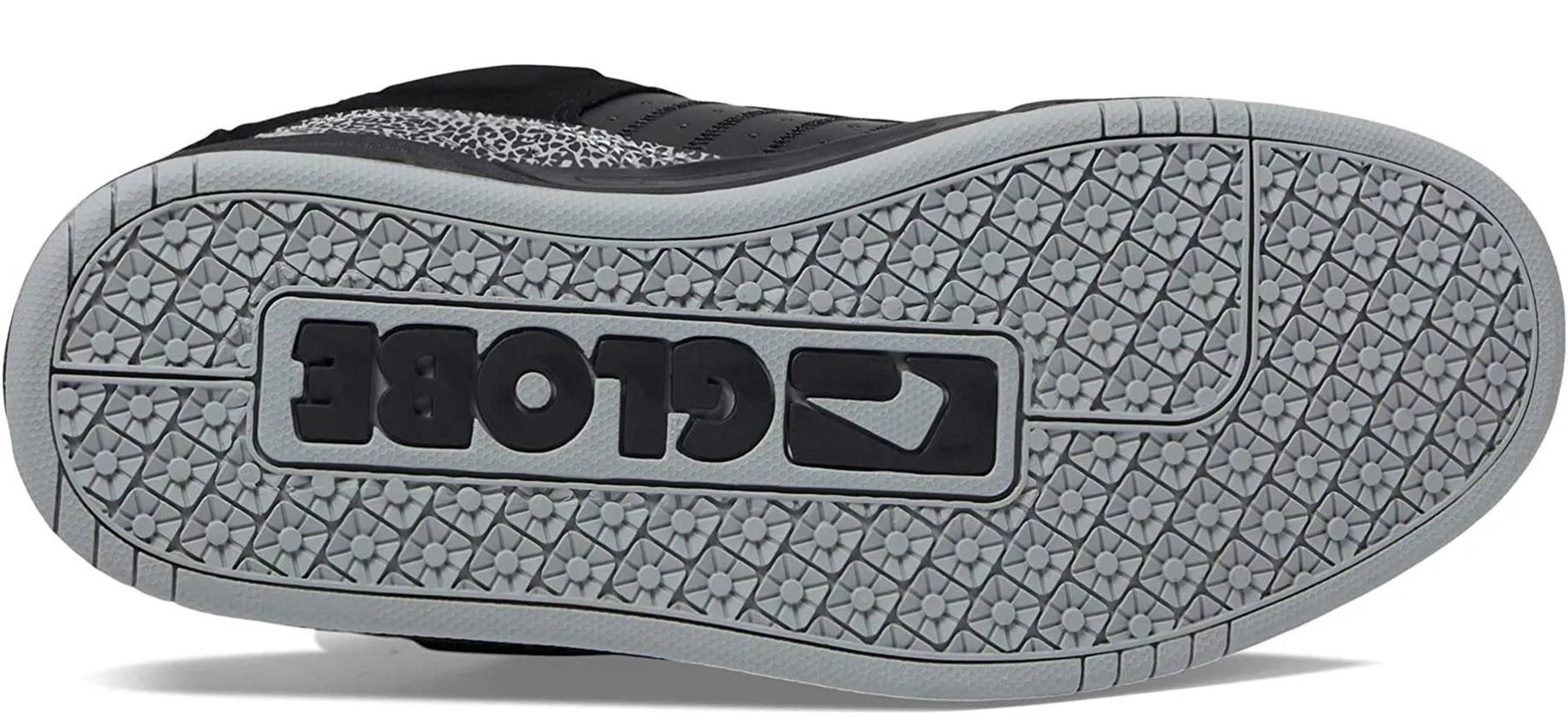 Globe Fusion Black Grey Stipple Nubuck Mens Skate Trainers