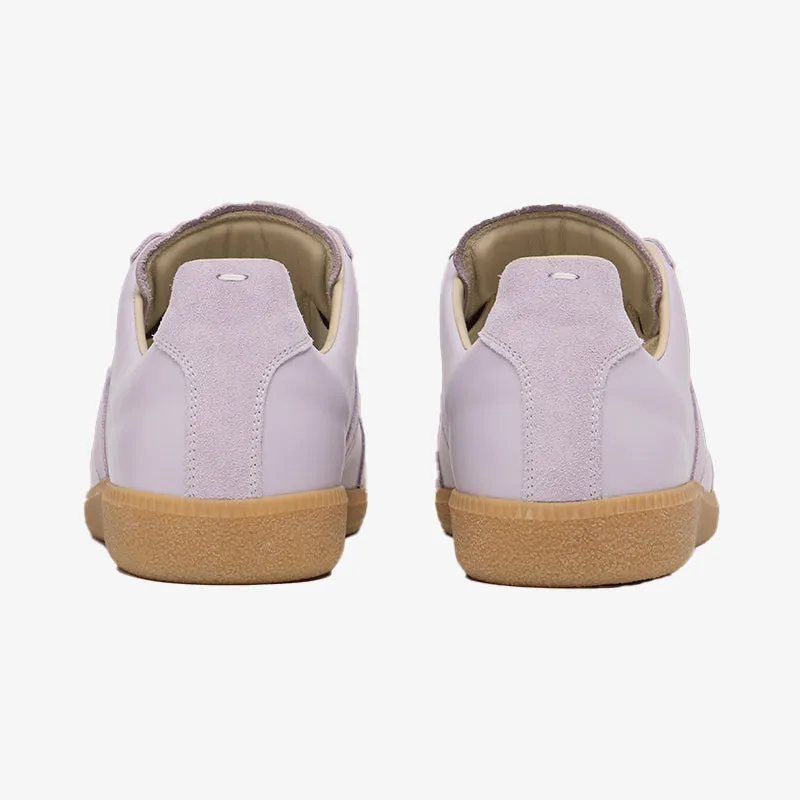 Iconic Purple Leather and Suede Sneakers