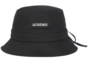 Jacquemus Le Bob Gadjo Bow Bucket Hat Black