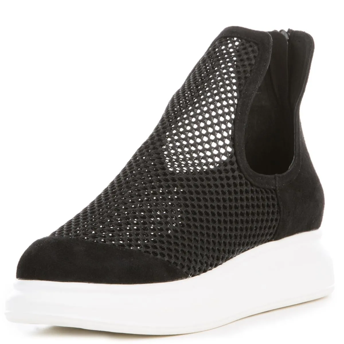 Jeffrey Campbell Odela Black Mesh Shoe BLACK