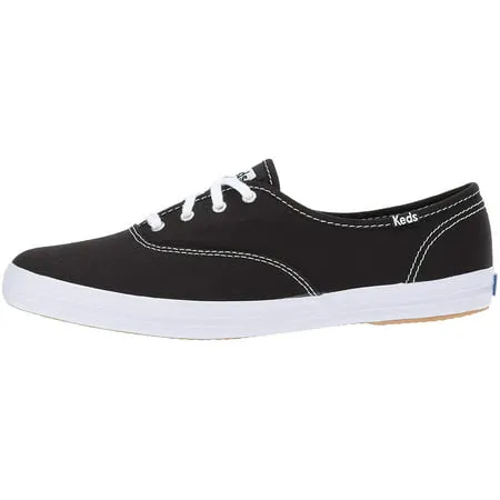Keds Champion Oxford Canvas Sneaker (Women's), Black/White, 8 Wide