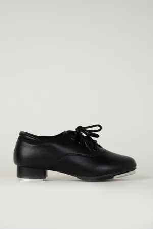 Kids Lace Up PU Leather Tap Shoes