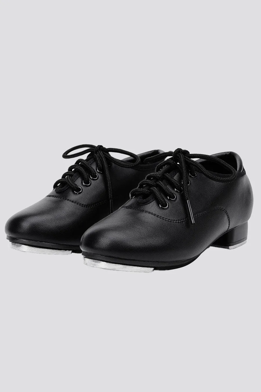 Kids Lace Up PU Leather Tap Shoes