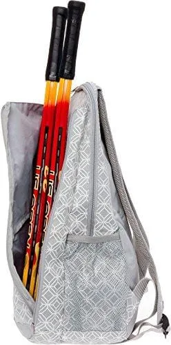 LISH Ace Tennis Racket Backpack - Women's Tennis Racquet Holder Bag (Grey)