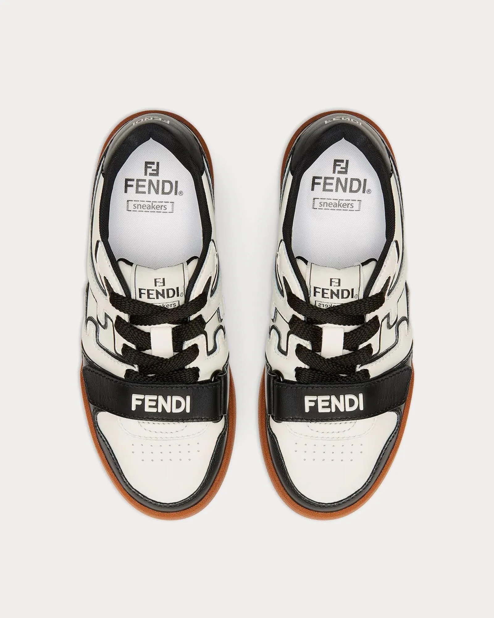 Match Strap Leather Black / White Low Top Sneakers