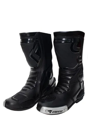Mens Leather Long Black & Motorbike Motorcycle Racing Sports Shoes Boots MN-04