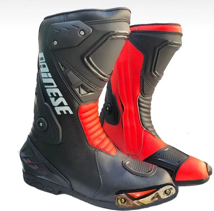 Mens Leather Motorbike Motorcycle Racing Sports Shoes Boots MN-011