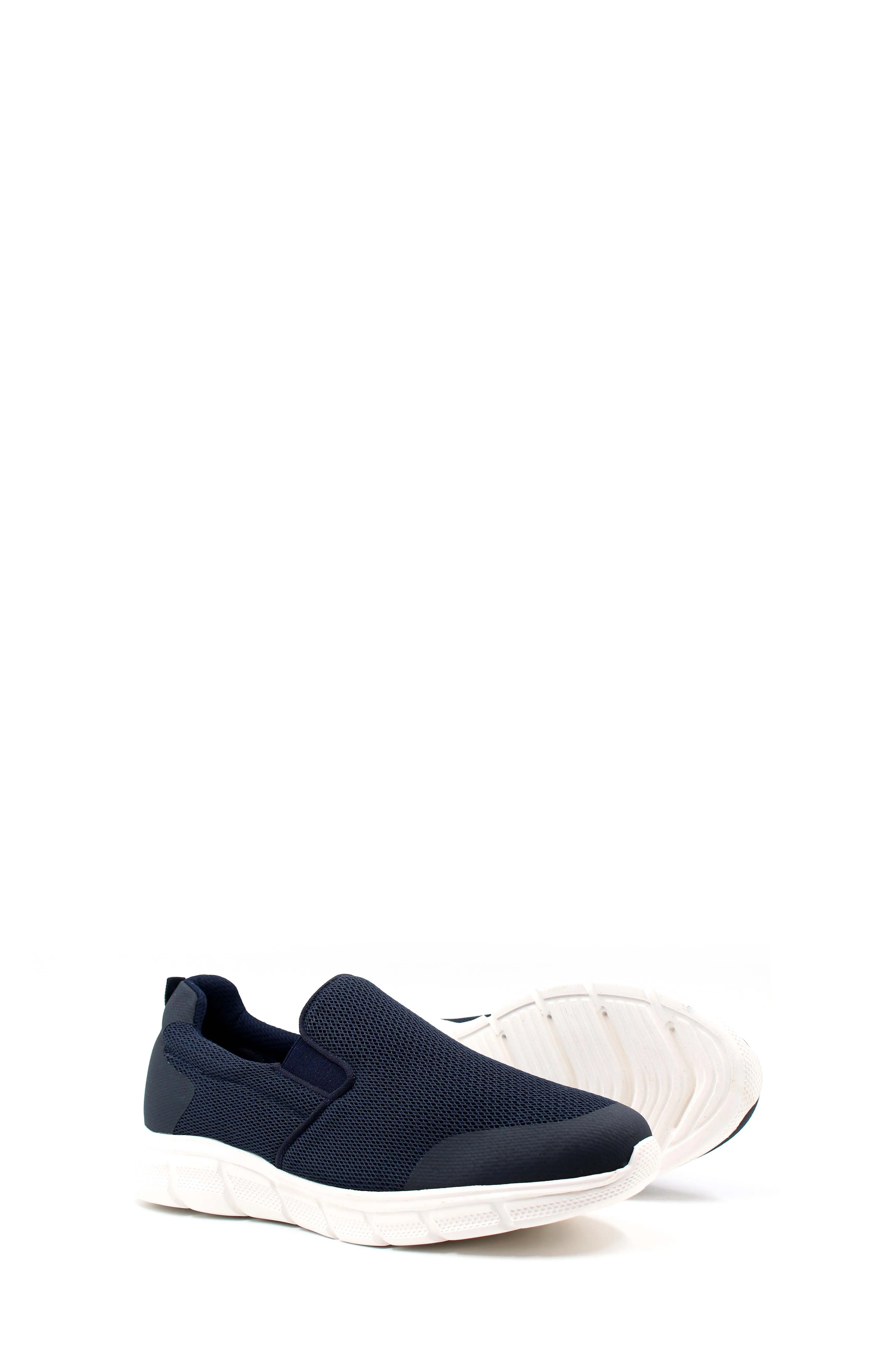Men's Navy Slip-On Mesh Sneakers - Lightweight & Breathable - Wessi