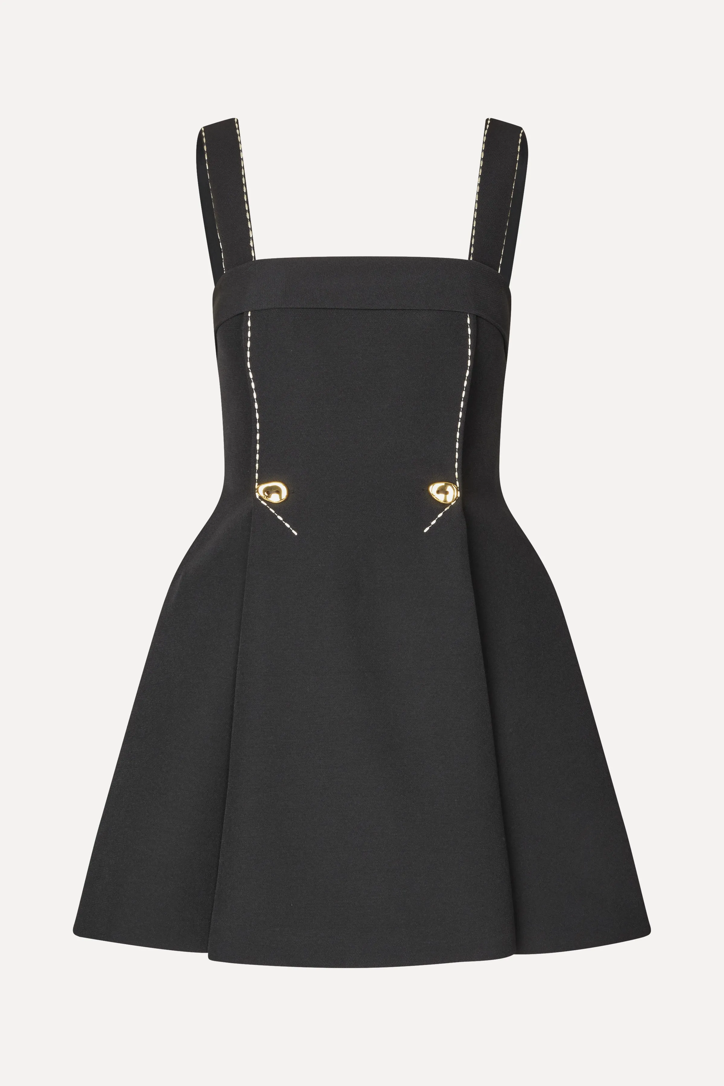 Mini Dress w/ Adjustable Straps - Jet Black