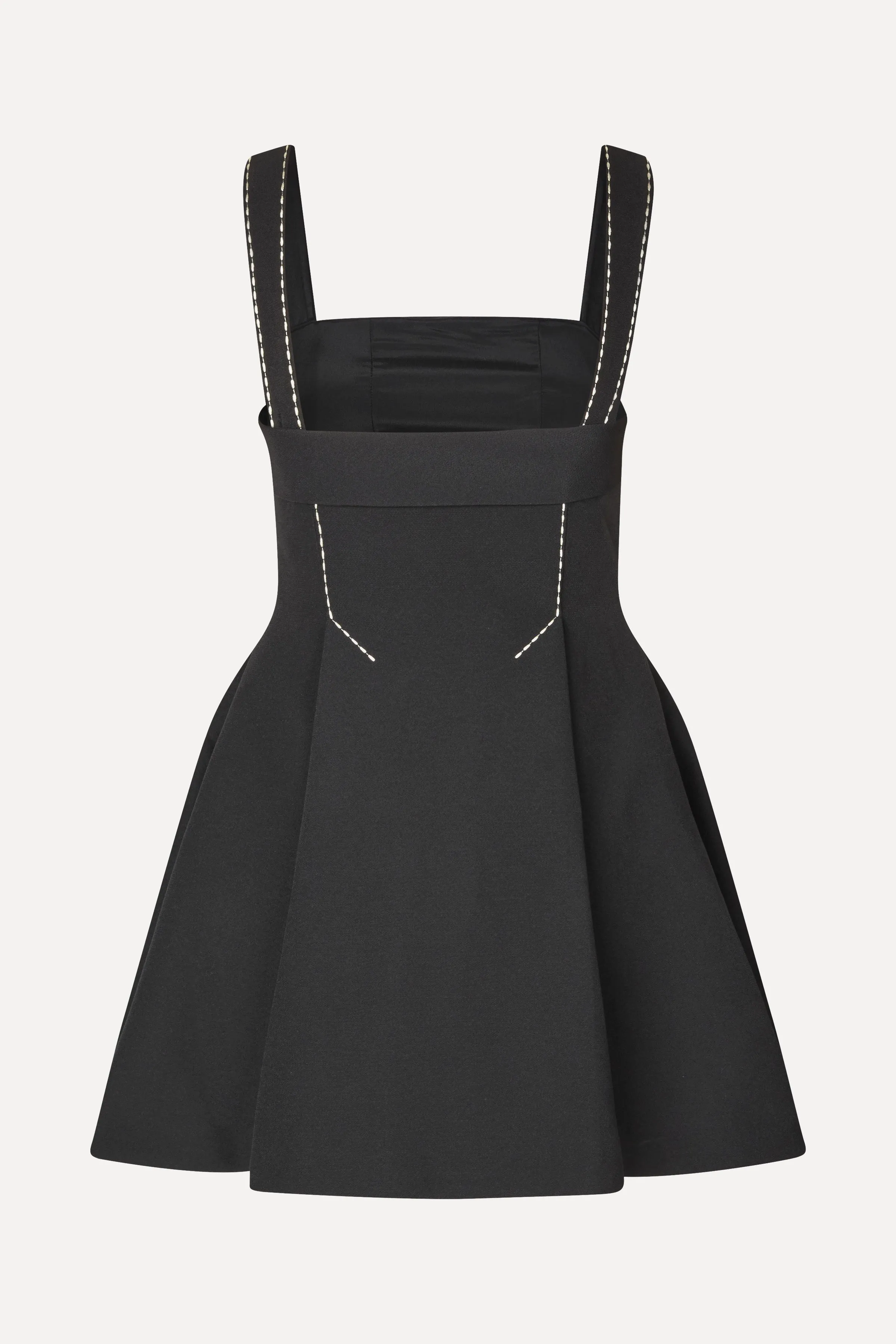 Mini Dress w/ Adjustable Straps - Jet Black