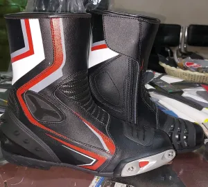 Motorbike Motorcycle Men Leather Racing Sports Shoes Boots MN-048