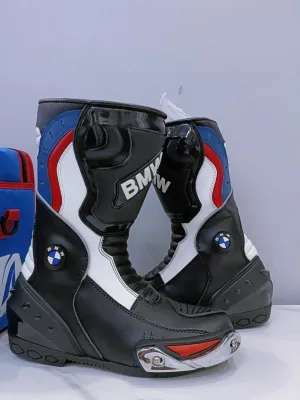 Motorbike Motorcycle Men Leather Racing Sports Shoes Boots MN-055