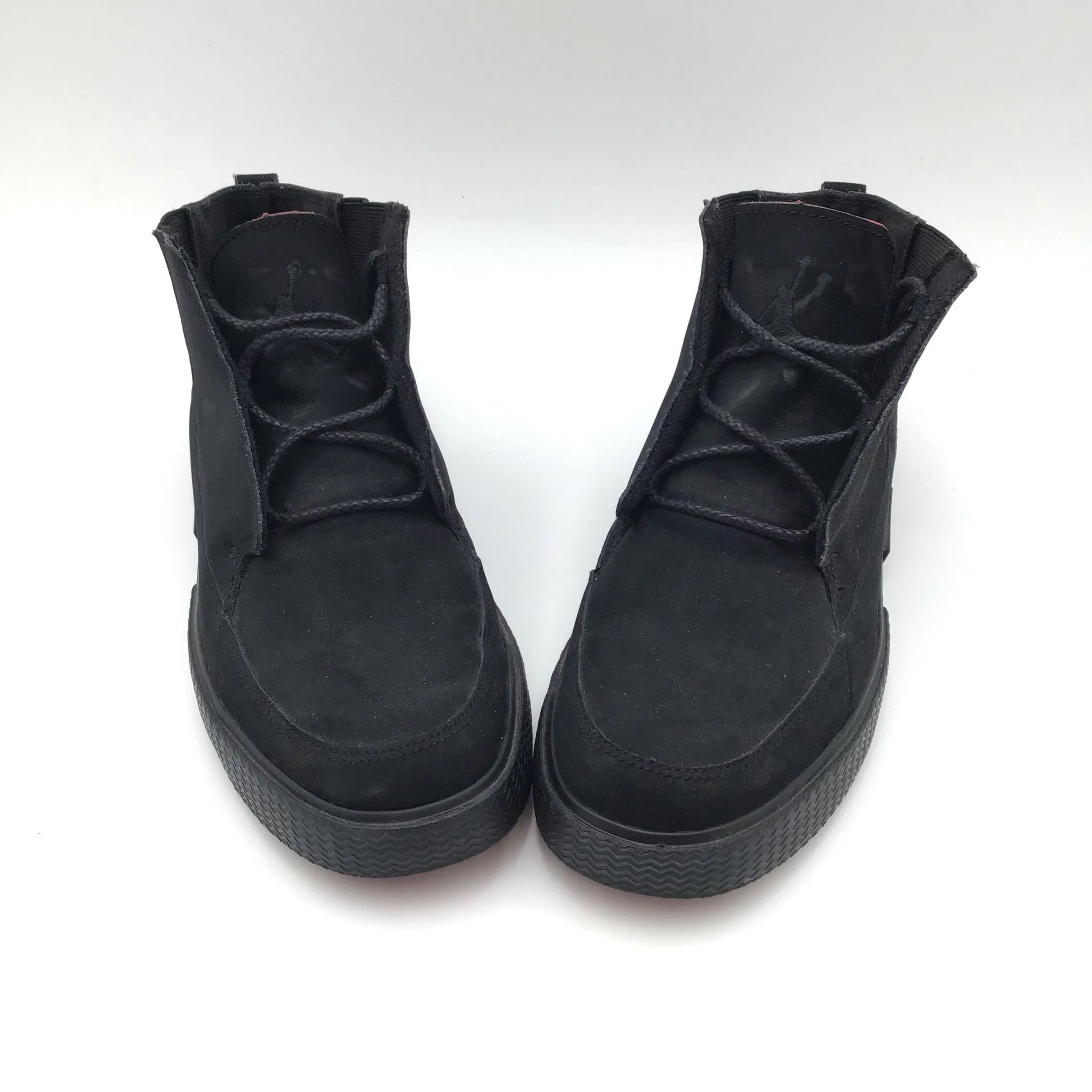 Nike Air Jordan Girl's Black Suede 'V.2 Grown' Casual Sneakers-Size: 7Y ( COA)