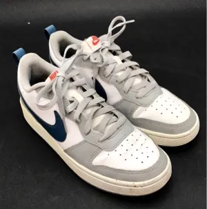 Nike Boys Court Borough Low 2 BQ5448-117 White Gray Athletic Shoes - Size 6Y