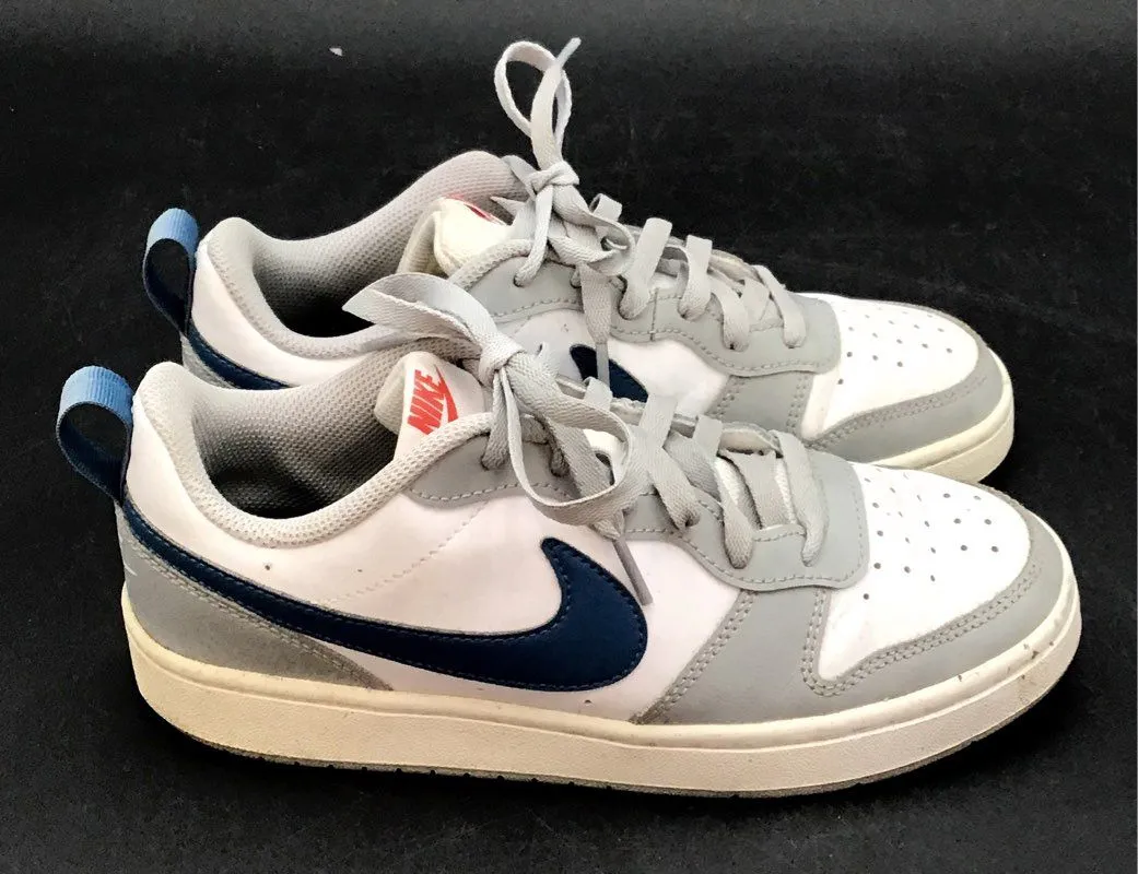 Nike Boys Court Borough Low 2 BQ5448-117 White Gray Athletic Shoes - Size 6Y