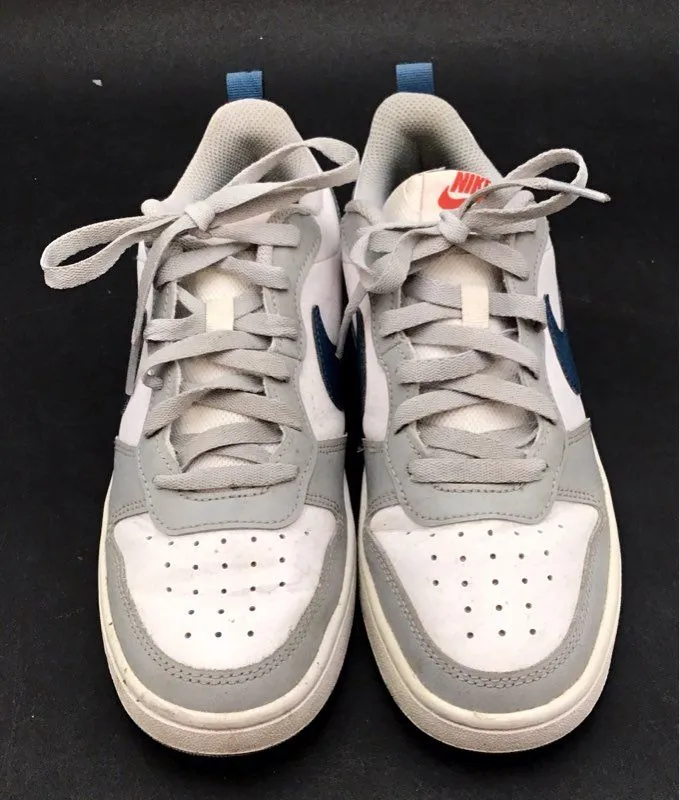 Nike Boys Court Borough Low 2 BQ5448-117 White Gray Athletic Shoes - Size 6Y