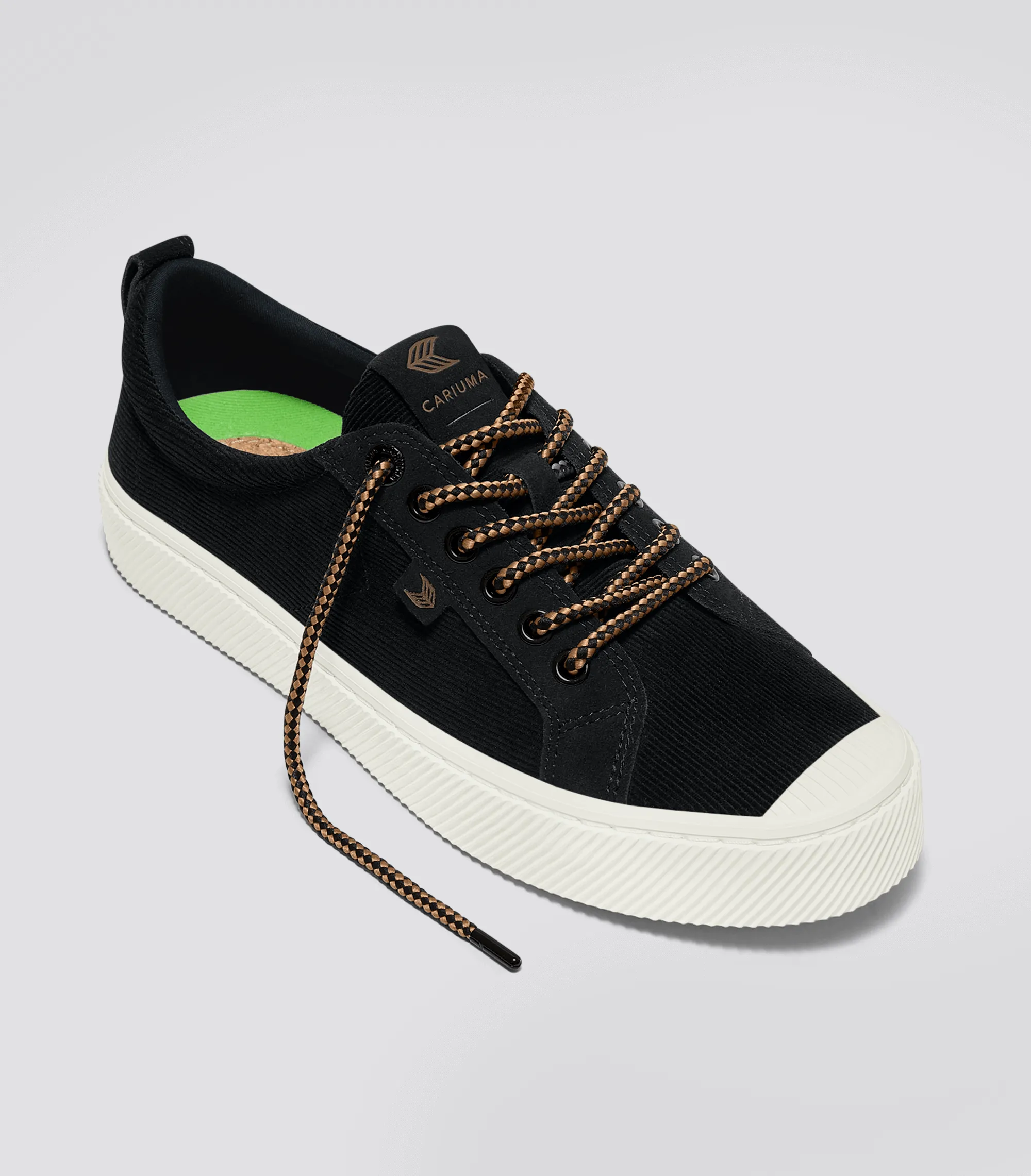 OCA Low Black Corduroy and Suede Sneaker Women