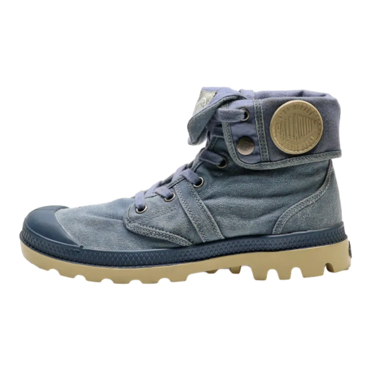 PALLADIUM Lace-Up Boots Blue Canvas Womens UK 5