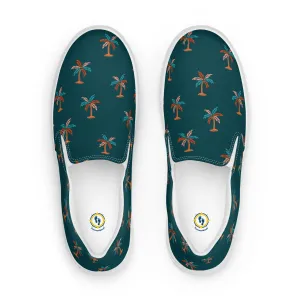 Palm Trees Men’s slip-on canvas shoes, Cruising Shoes