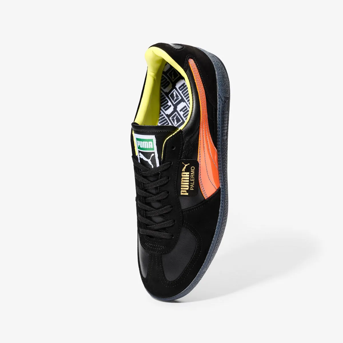 PUMA PALERMO MIJ KL SPORT BLACK/FLAME FLICKER/LIME SHEEN -MADE IN JAPAN- -Created by KICKS LAB.-