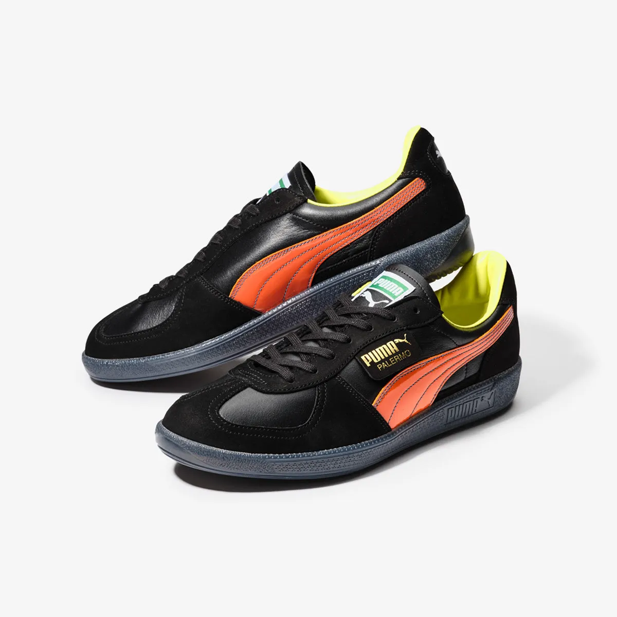 PUMA PALERMO MIJ KL SPORT BLACK/FLAME FLICKER/LIME SHEEN -MADE IN JAPAN- -Created by KICKS LAB.-