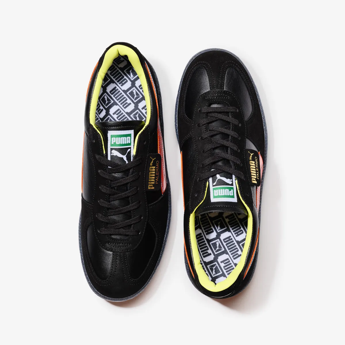 PUMA PALERMO MIJ KL SPORT BLACK/FLAME FLICKER/LIME SHEEN -MADE IN JAPAN- -Created by KICKS LAB.-