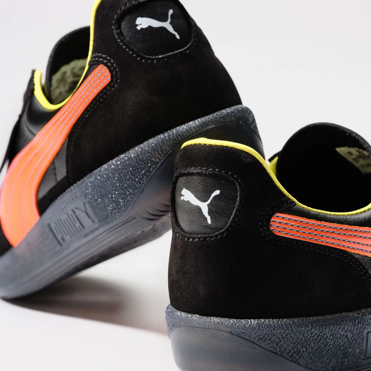PUMA PALERMO MIJ KL SPORT BLACK/FLAME FLICKER/LIME SHEEN -MADE IN JAPAN- -Created by KICKS LAB.-