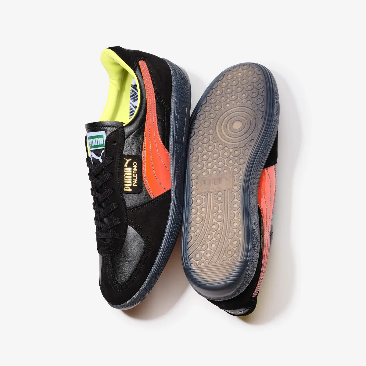 PUMA PALERMO MIJ KL SPORT BLACK/FLAME FLICKER/LIME SHEEN -MADE IN JAPAN- -Created by KICKS LAB.-