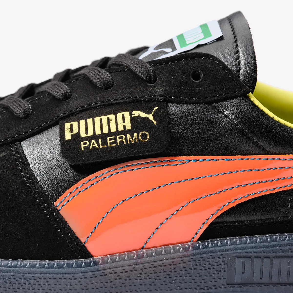 PUMA PALERMO MIJ KL SPORT BLACK/FLAME FLICKER/LIME SHEEN -MADE IN JAPAN- -Created by KICKS LAB.-
