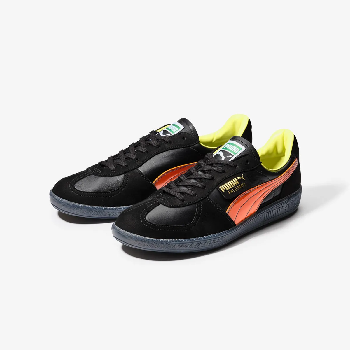 PUMA PALERMO MIJ KL SPORT BLACK/FLAME FLICKER/LIME SHEEN -MADE IN JAPAN- -Created by KICKS LAB.-