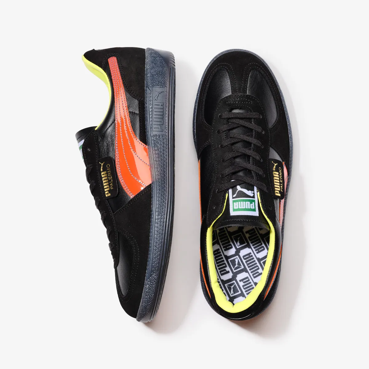 PUMA PALERMO MIJ KL SPORT BLACK/FLAME FLICKER/LIME SHEEN -MADE IN JAPAN- -Created by KICKS LAB.-