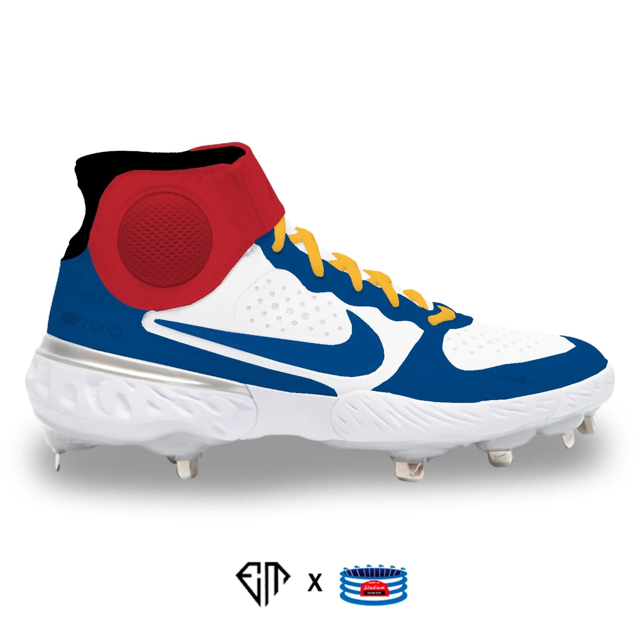 "Union" Nike Alpha Huarache Elite 3 Cleats by Stadium Custom Kicks