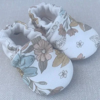 Retro Floral Organic Slippers