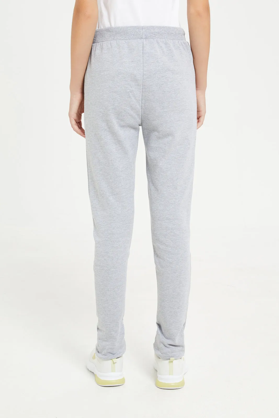 Senior Girls Grey Printed Active Pants