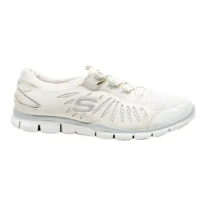 SKETCHERS Sneaker Trainers White Canvas Womens UK 6