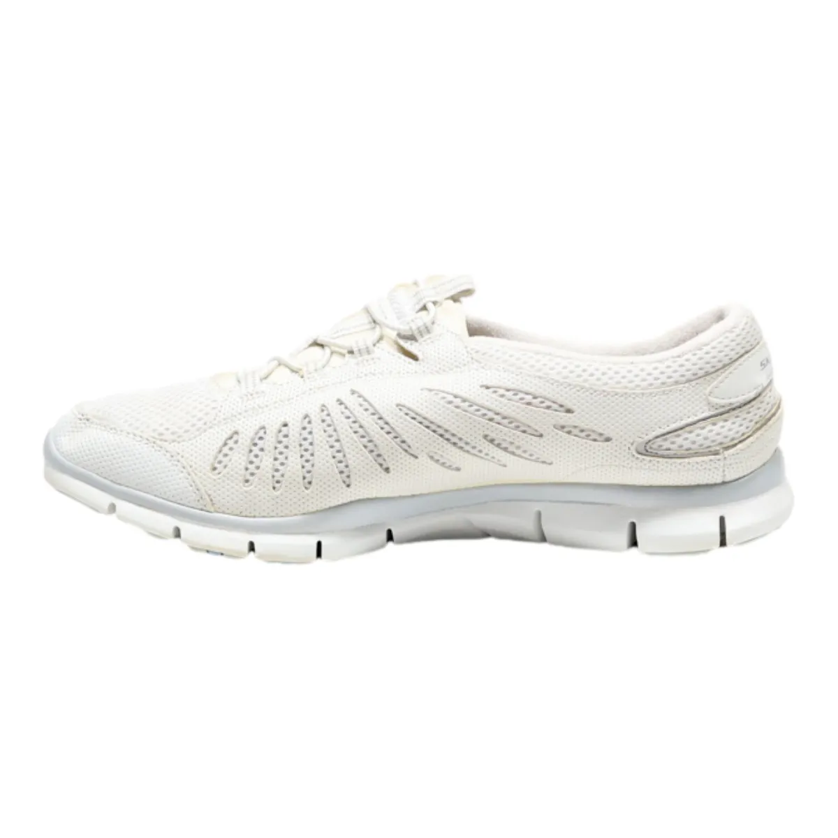 SKETCHERS Sneaker Trainers White Canvas Womens UK 6