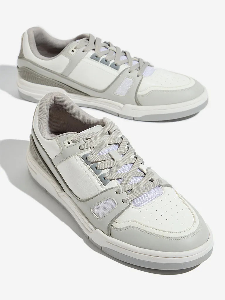 SOLEPLAY Grey Colour-Blocked Lace-Up Sneakers