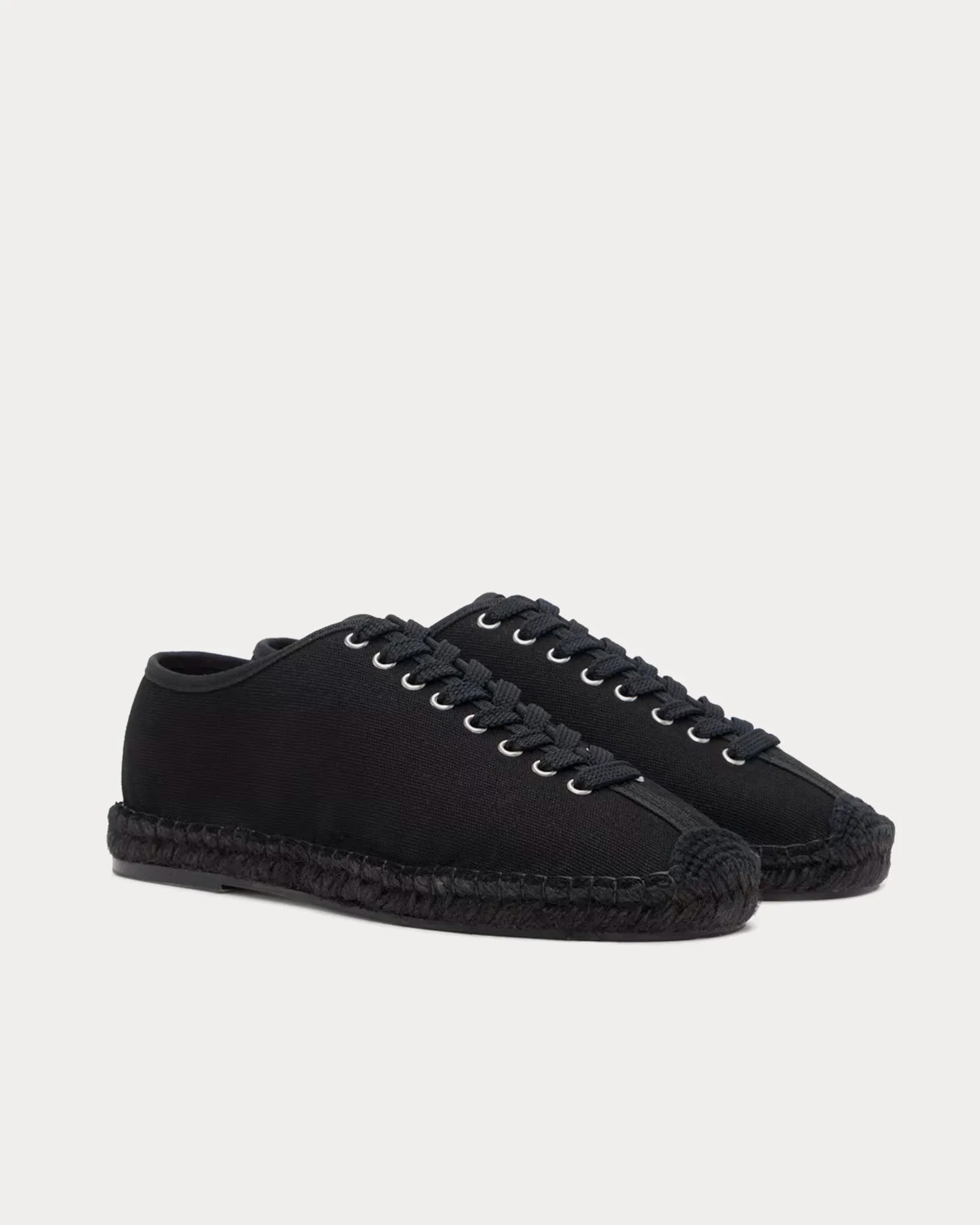 Tennis Espadrilles Black Low Top Sneakers