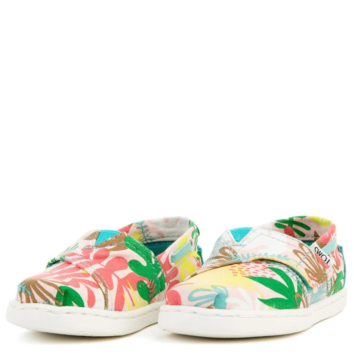 Tiny Toms Biminis Tropical Palms Pink Sneakers