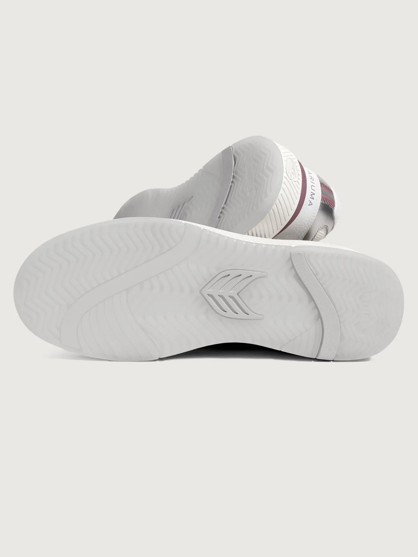 Uba Premium Leather & Mesh - White/ Metallic Silver Blush Pink